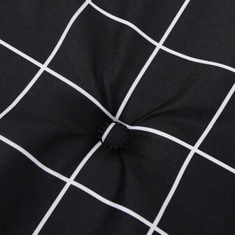 Tuinbankkussen ruitpatroon 150x50x3 cm stof zwart 5