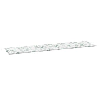 Tuinbankkussen bladpatroon 200x50x3 cm stof 2