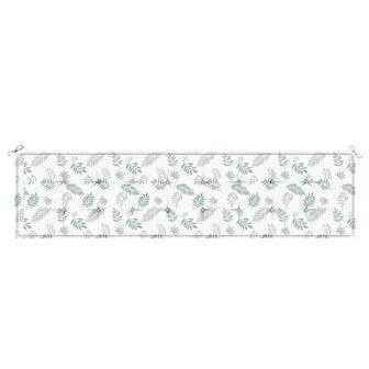 Tuinbankkussen bladpatroon 200x50x3 cm stof 4