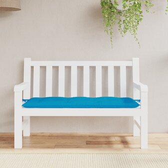 Tuinbankkussen 120x50x7 cm oxford stof lichtblauw 3