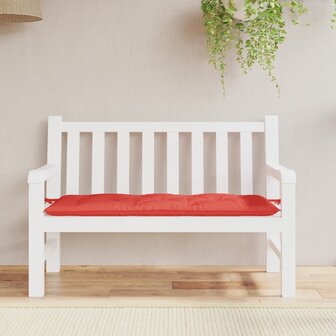 Tuinbankkussen 120x50x7 cm oxford stof rood 3