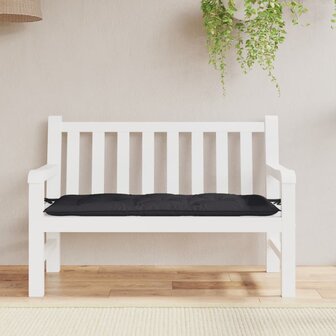 Tuinbankkussen 120x50x7 cm oxford stof zwart 3