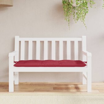 Tuinbankkussen 120x50x7 cm oxford stof wijnrood 3