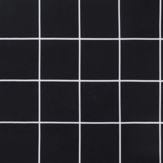 Tuinbankkussen ruitpatroon 120x50x7 cm stof zwart 6