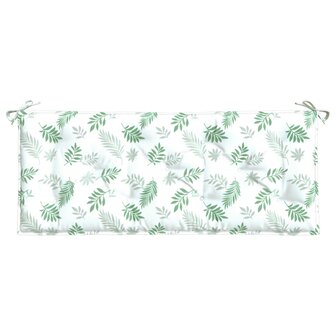 Tuinbankkussen bladpatroon 120x50x7 cm stof 4