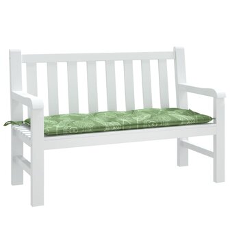 Tuinbankkussen bladpatroon 120x50x7 cm stof 3