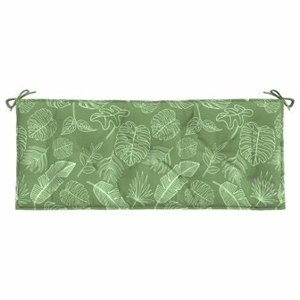 Tuinbankkussen bladpatroon 120x50x7 cm stof 4