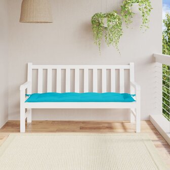 Tuinbankkussen 150x50x7 cm oxford stof turquoise 1
