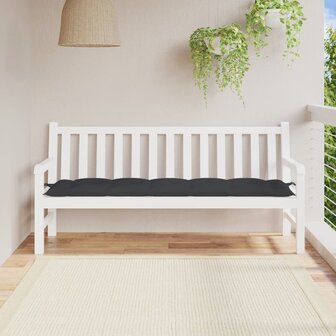 Tuinbankkussen 180x50x7 cm oxford stof zwart 1