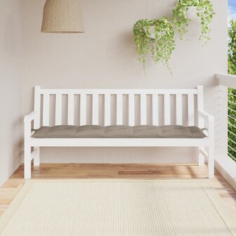 Tuinbankkussen 180x50x7 cm oxford stof taupe 1