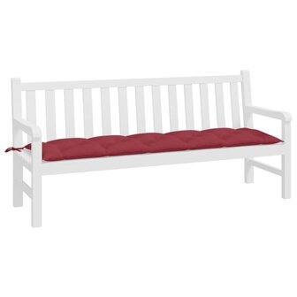 Tuinbankkussen 180x50x7 cm oxford stof wijnrood 3