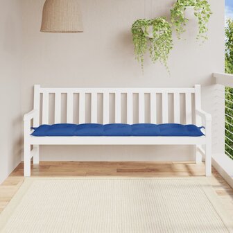 Tuinbankkussen 180x50x7 cm oxford stof koningsblauw 1