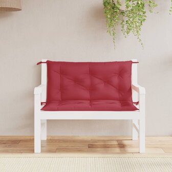 Tuinbankkussens 2 st 100x50x7 cm oxford stof wijnrood 1