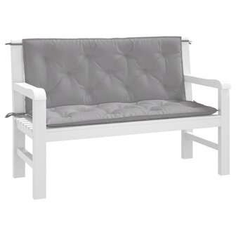 Tuinbankkussens 2 st 120x50x7 cm oxford stof grijs 3