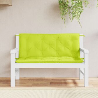 Tuinbankkussens 2 st 120x50x7 cm oxford stof heldergroen 1