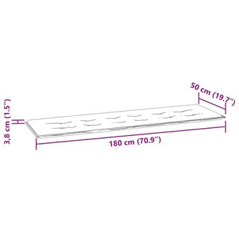 Tuinbankkussen 180x50x3 cm oxford stof marineblauw 7