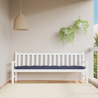 Tuinbankkussen 200x50x7 cm oxford stof marineblauw 1