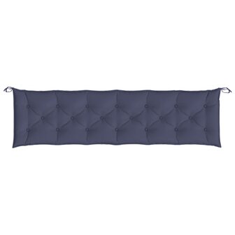 Tuinbankkussen 200x50x7 cm oxford stof marineblauw 2