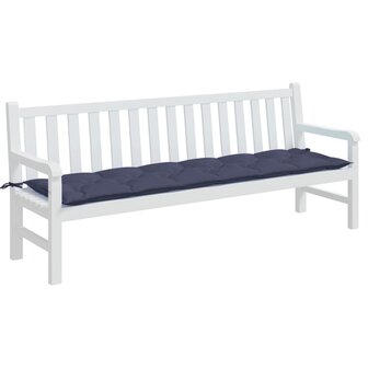 Tuinbankkussen 200x50x7 cm oxford stof marineblauw 3