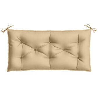 Tuinbankkussen 100x50x7 cm stof gem&ecirc;leerd beige 4