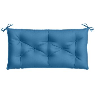 Tuinbankkussen 100x50x7 cm stof gem&ecirc;leerd blauw 4