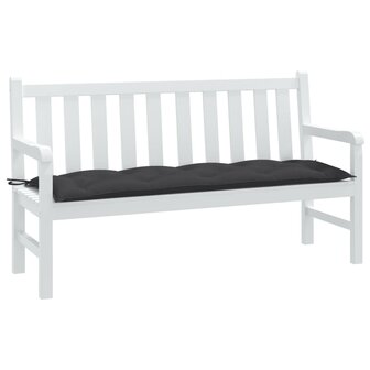 Tuinbankkussen 150x50x7 cm stof gem&ecirc;leerd antracietkleurig 1