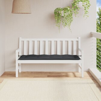Tuinbankkussen 150x50x7 cm stof gem&ecirc;leerd antracietkleurig 3