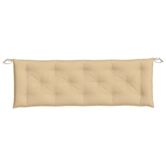 Tuinbankkussen 150x50x7 cm stof gem&ecirc;leerd beige 4