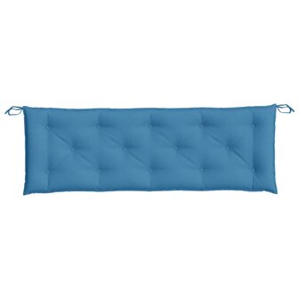 Tuinbankkussen 150x50x7 cm stof gem&ecirc;leerd blauw 4