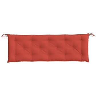 Tuinbankkussen 150x50x7 cm stof gem&ecirc;leerd rood 4