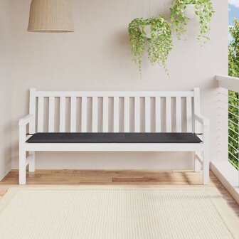 Tuinbankkussen 180x50x3 cm oxford stof antracietkleurig 1