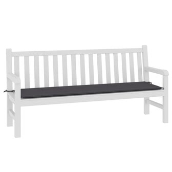 Tuinbankkussen 180x50x3 cm oxford stof antracietkleurig 3