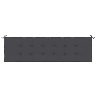 Tuinbankkussen 180x50x3 cm oxford stof antracietkleurig 4