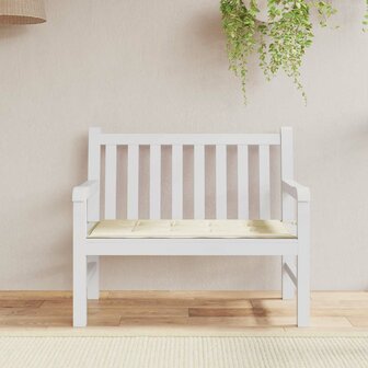 Tuinbankkussen 100x50x3 cm oxford stof cr&egrave;mekleurig 1
