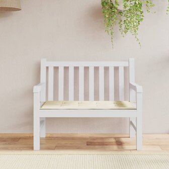 Tuinbankkussen 120x50x3 cm oxford stof cr&egrave;mekleurig 1