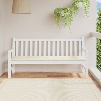 Tuinbankkussen 180x50x3 cm oxford stof cr&egrave;mekleurig 1