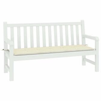 Tuinbankkussen 200x50x3 cm oxford stof cr&egrave;mekleurig 3