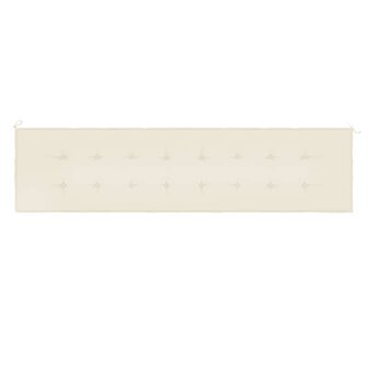 Tuinbankkussen 200x50x3 cm oxford stof cr&egrave;mekleurig 4