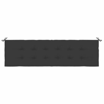 Tuinbankkussen 180x50x3 cm oxford stof zwart 4