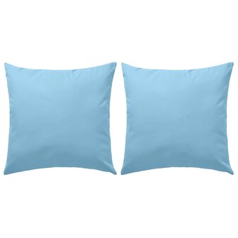 Buitenkussens 45x45 cm lichtblauw 2 st 1