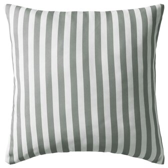 Buitenkussens 45x45 cm gestreept grijs 4 st 2