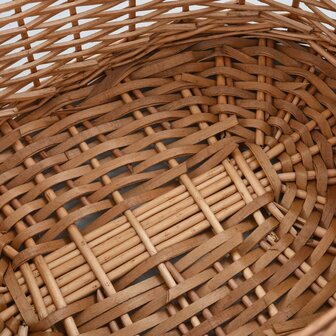 Houtmand met handvatten 56x40x28 cm natuurlijk wilgenhout 6
