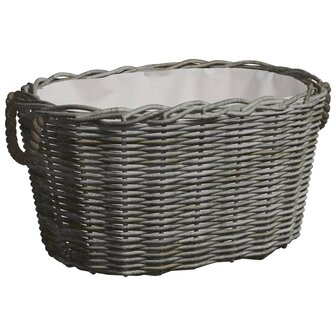 Houtmand met handvatten 59x42x28 cm wilgenhout grijs 1