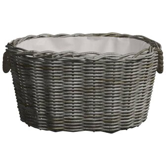 Houtmand met handvatten 59x42x28 cm wilgenhout grijs 2