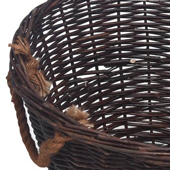 3-delige Houtmandenset stapelbaar wilgenhout donkerbruin 7