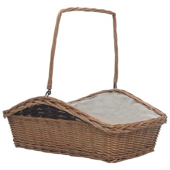 Houtmand met handvat 61,5x46,5x58 cm wilgenhout bruin 1