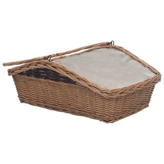 Houtmand met handvat 61,5x46,5x58 cm wilgenhout bruin 4