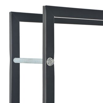 Haardhoutrek 44x20x100 cm staal zwart 5