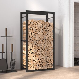 Haardhoutrek 50x28x94 cm staal matzwart 1
