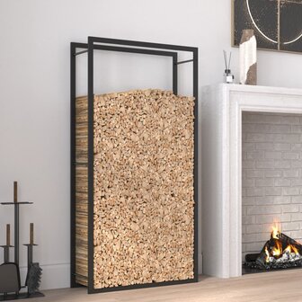 Haardhoutrek 80x28x154 cm staal matzwart 1